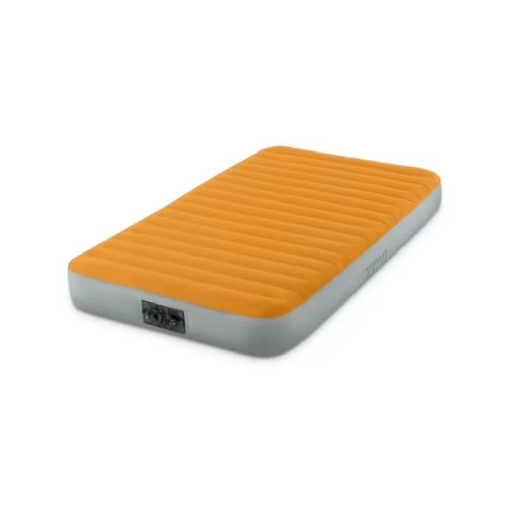 Intex 8in Twin Super-Tough Air Mattress Bed with Built-In Battery Pump